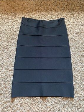 Classic Black Bandage Pencil Skirt/S